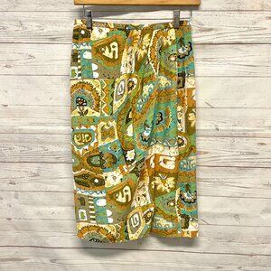 Vintage Jaeger abstract faux wrap skirt